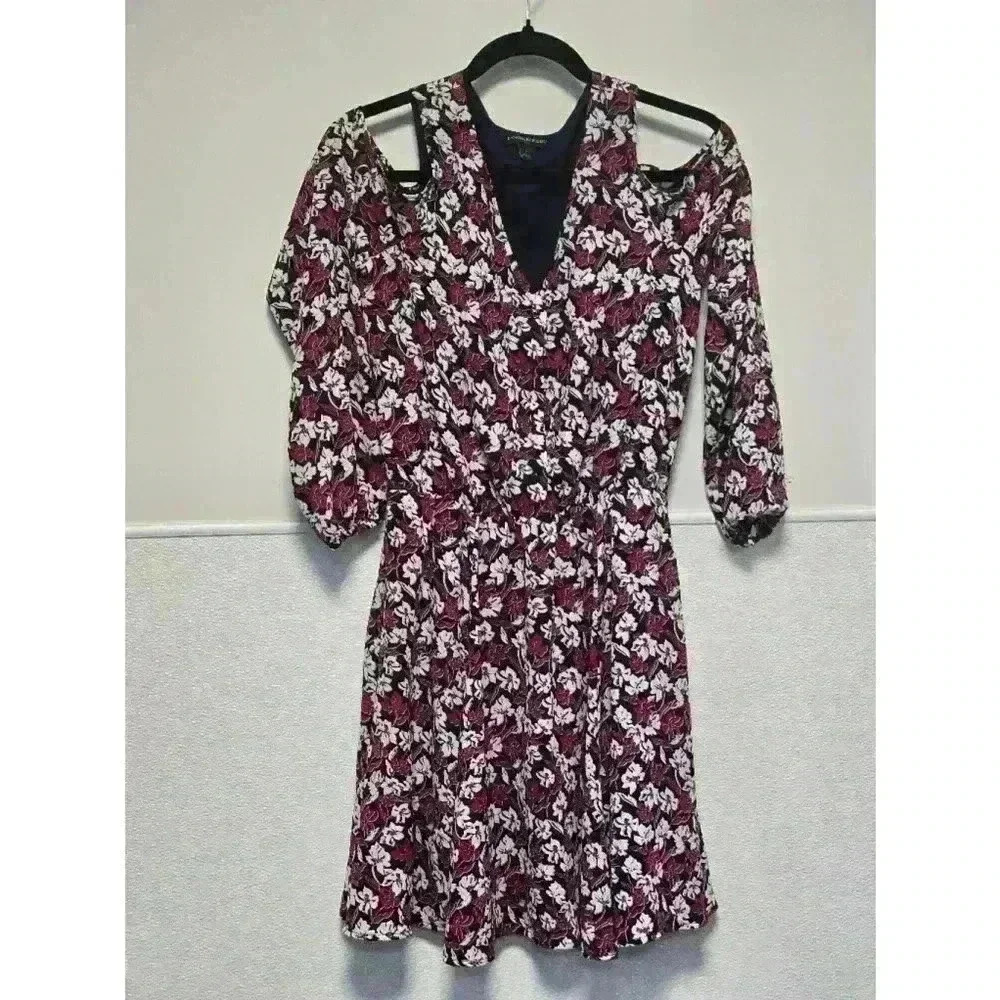 Women's Banana Republic Floral Dress Size 2 Blue Pink‎